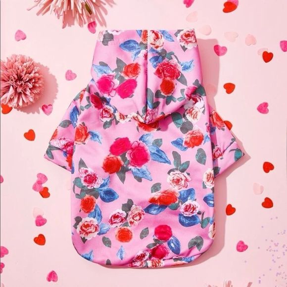 Other - 🎈Floral Rose Dog Hoodie Coat Sweater